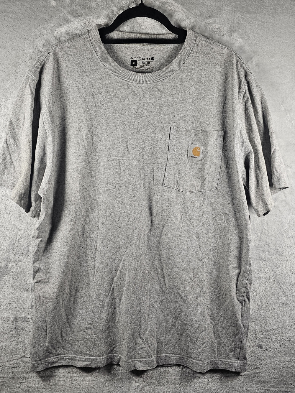 Carhartt Sz. Medium Men's Gray Loose Fit Pocket T-Shirt Short-Sleeve Cotton